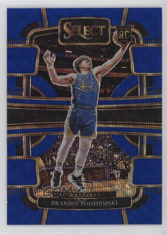 2023 Panini Select Concourse Blue Wave Prizm 17/75 Brandin Podziemski #93 1e41