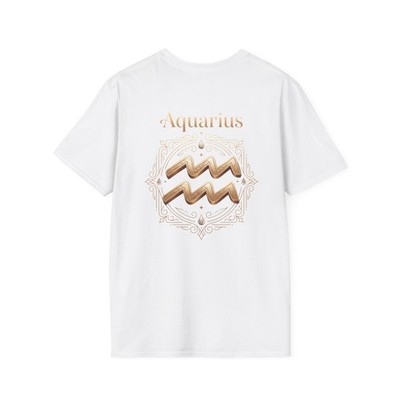 Aquarius Zodiac Symbol T-Shirt | Minimal Astrology Tee
