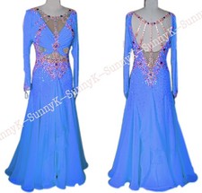 Handmade Dance Dress/Standard Ballroom Competition smooth Waltz Tango Costume