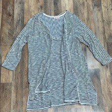 Philosophy Women's Striped Open Front Hooded Cardigan Sweater