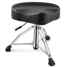  Drum Throne, Airlift Heavy Duty Drum Thrones Seat, Adjustable Leatherette