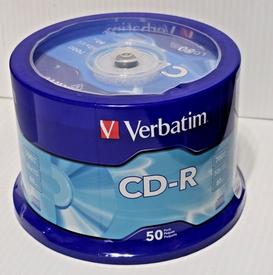 VERBATIM 50 Pack CD-R CDR 700MB 52X 80min Media Disc - NEW