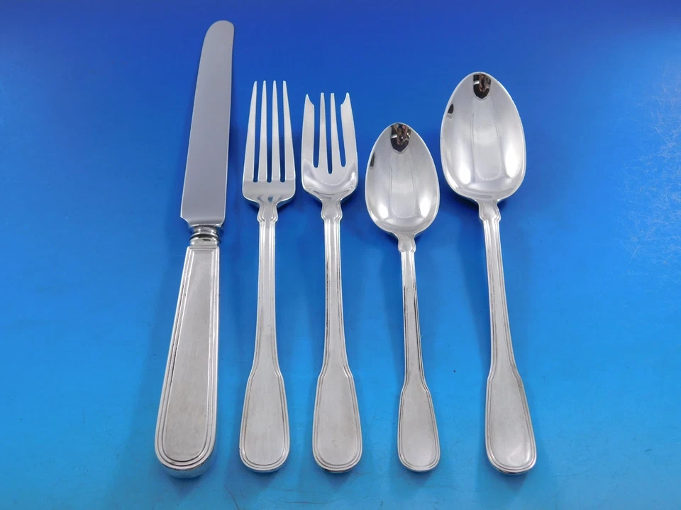 Hamilton aka Gramercy by Tiffany Sterling Silver Flatware Set 8 Service 77 pcs - Image 2 of 4