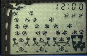 Nintendo Game & Watch Silver Fire RC-04 Wide Screen 1980 with Box Tested