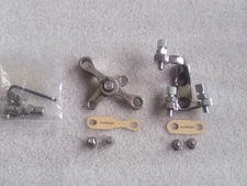 LAMBRETTA UNI GEAR SWIVEL AND CABLE ADJUSTER BLOCK WITH TRUNNIONS S/S FREE POST