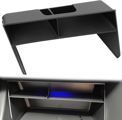 QWORK  Mittelkonsole Organizer für VW Golf 8, Ablagefach ABS-Kunststoff mit