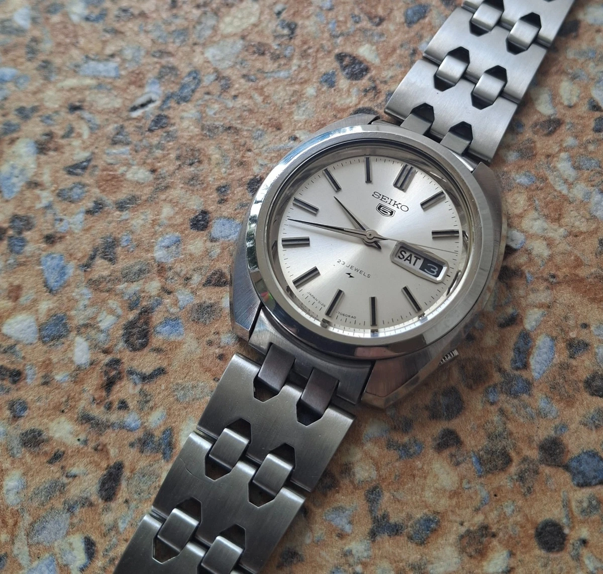 Seiko 5 Stainless Steel Band Wristwatches with 23 Jewels for sale