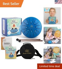 Tambor Lengua Acero Para Niños, Tambor Magic Calm 6 Pulgadas 8 Notas Con Sing-A-Long S...