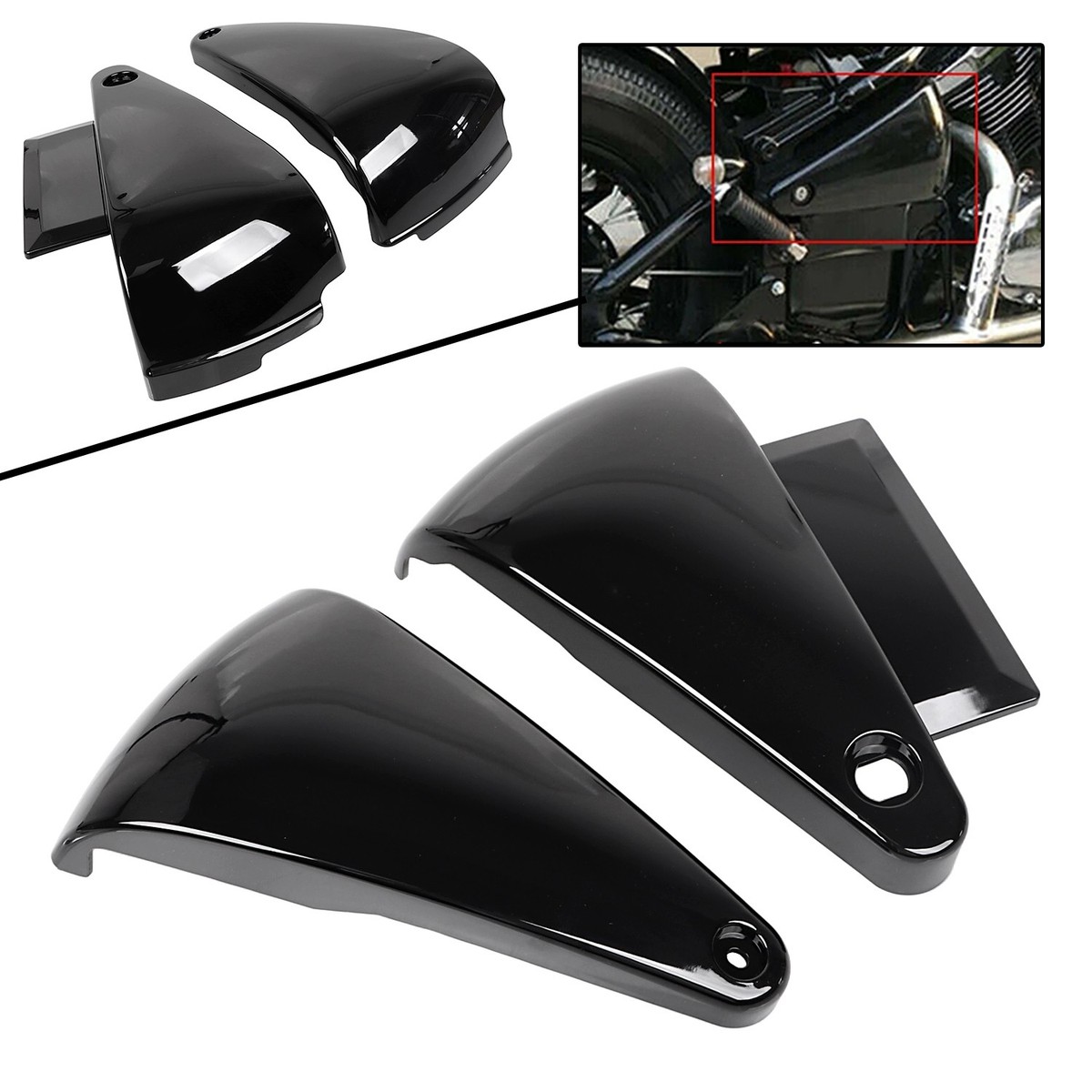 Battery Cover Side Fairing Panels For Kawasaki Vulcan 800 VN800A