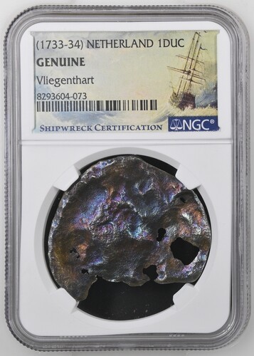 1733-34 NETHERLAND 1 DUC Shipwreck Vilegenthart NGC Graded Genuine