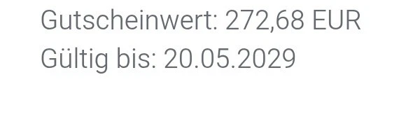 DB Gutschein bahn Gutschein 272,68 € - Bild 1 von 1