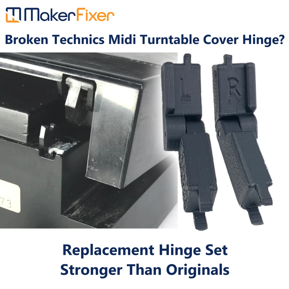 Scharniere für Technics Midi Plattenspieler Abdeckung Deckel SL-J110R SL-J110D SL-J90 KOMPATIBEL