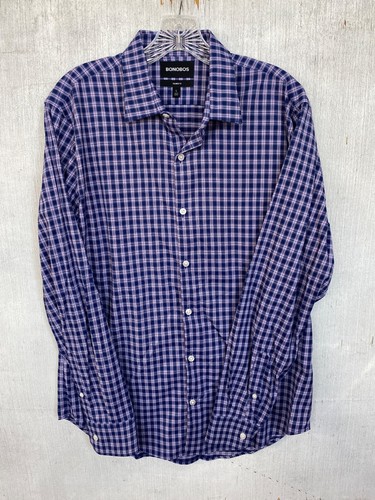 Bonobos Hemd mit Knopfleiste Herren Large Tailored Fit Kariert Nylon/Elasthan - Bild 8 von 9