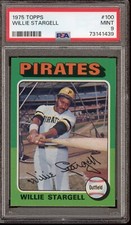 1975 Topps #100 Willie Stargell - PSA MINT 9 - Pittsburgh Pirates - VSCARDS