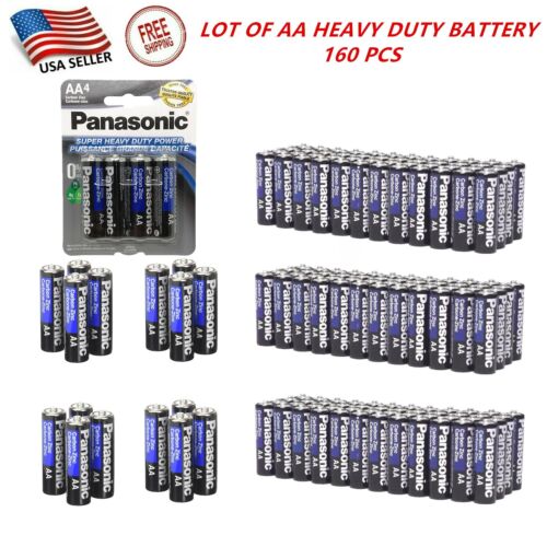 WHOLESALE LOT OF 160 PCS of Panasonic AA Batteries Heavy Duty Power Carbon-Zinc - Picture 1 of 5