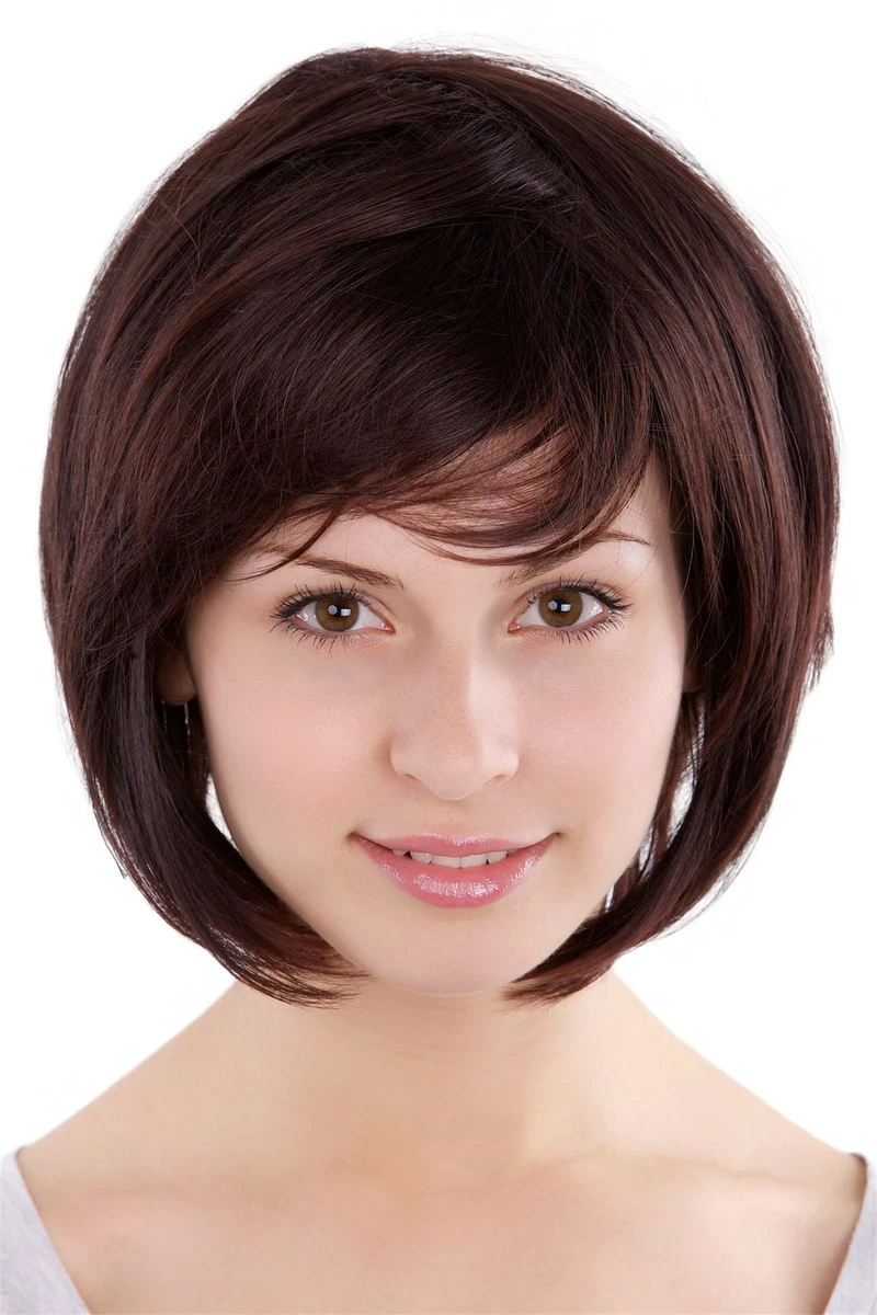 Parrucche sintetiche Riccio Taglio asimmetrico Parrucca Corto Marrone Capelli sintetici Per Parrucche sintetiche Riccio Taglio asimmetrico Parrucca Corto Marrone Capelli sintetici Per
