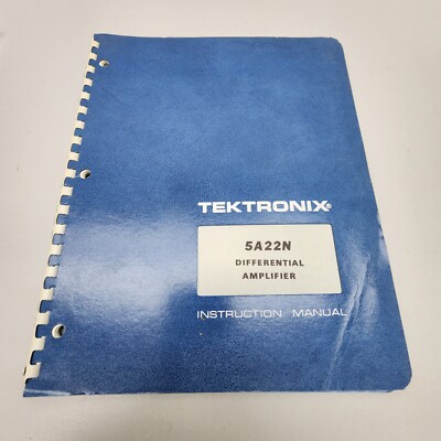 Tektronix 5A22N Differential Amplifier Instruction Manual 070-1230-00 Aug. 1976