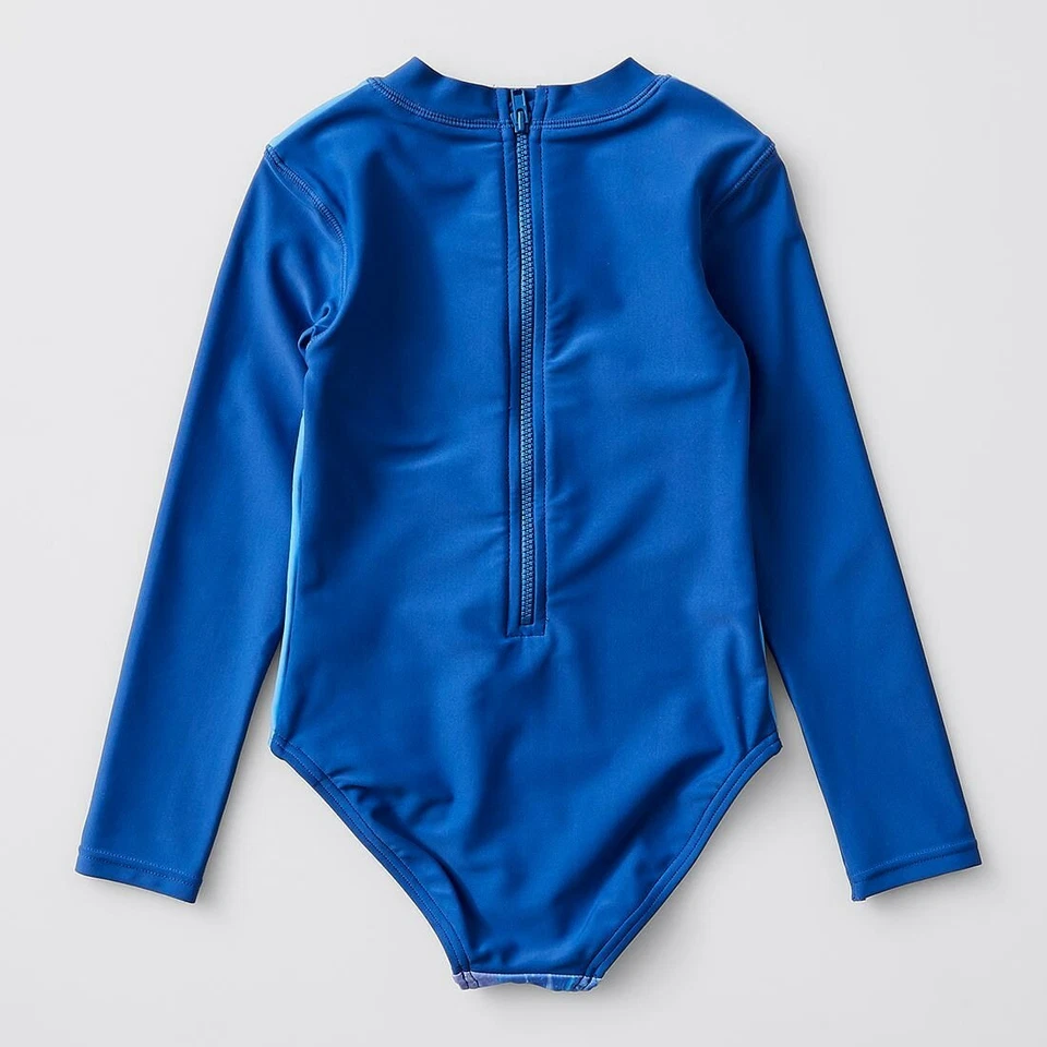 Niñas Talla 1 DISNEY FROZEN 2 Manga Larga ELSA Traje de Baño Bañador Azul NUEVO A2231 Foto 2 de 2