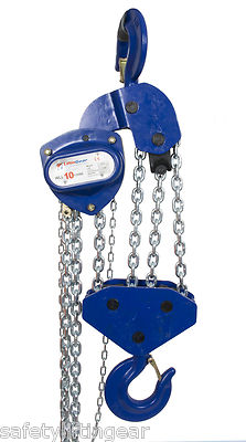 LiftinGear 10 Tonne x 4mtr Chain Block Tackle Manual Hand Lifting Pulley  Hoist UK