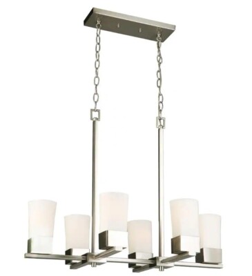 Eglo Novela 6-Light Brushed Nickel Chandelier 203555A