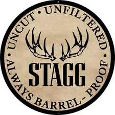 Stagg Bourbon Whiskey Sign 24 inch diameter wall decor