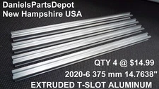 x4 BEAM 2020 X 375 MM EXTRUDED ALUMINUM T-SLOT FRAME 20x20-6 "14 3/4" INCH" USA