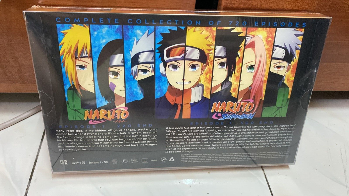 NARUTO SHIPPUDEN COMPLETE SEASON 1-21 - 76 DVD SET - EPISODES 1-500 SEALED  ANIME