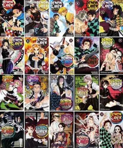 1-23 English Version Comic Book 23 Books Anime Demon Slayer Kimetsu No  Yaiba Manga Volume