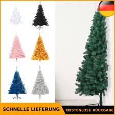 vidaXL K&uuml;nstlicher Halb-Weihnachtsbaum mit St&auml;nder Schwarz 120-240 cm PVC