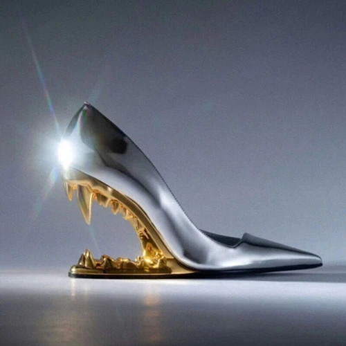 Nuevas Sandalias de Metal con Tacones Perfilados Moda Sandalias de Tacón Alto para Mujer - Imagen 25 de 39