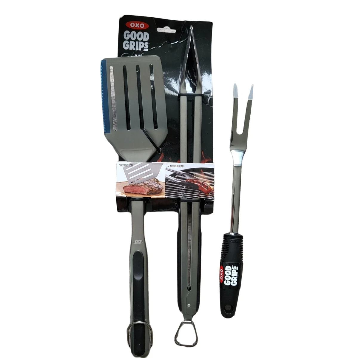 OXO Good Grips 3-Piece Grilling Tool Set