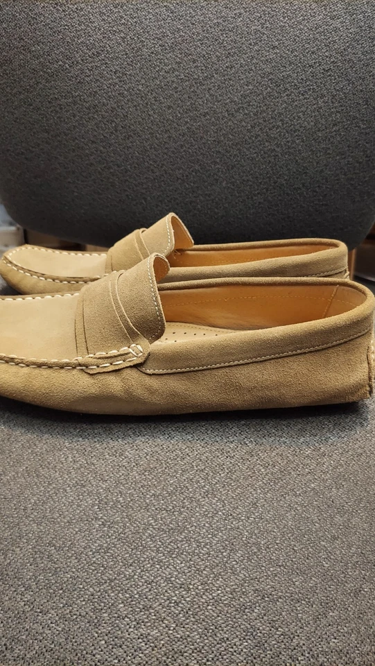 NUEVO BACCO BUCCI STUDIO Stelvio Mocasín Driver Camello Talla 9 Minorista $175 Foto 3 de 4