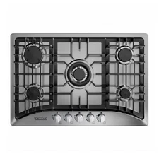 Empava 30 Inch Gas Cooktop with 5 World Class Made in Italy SABAF Burners LPG/NG