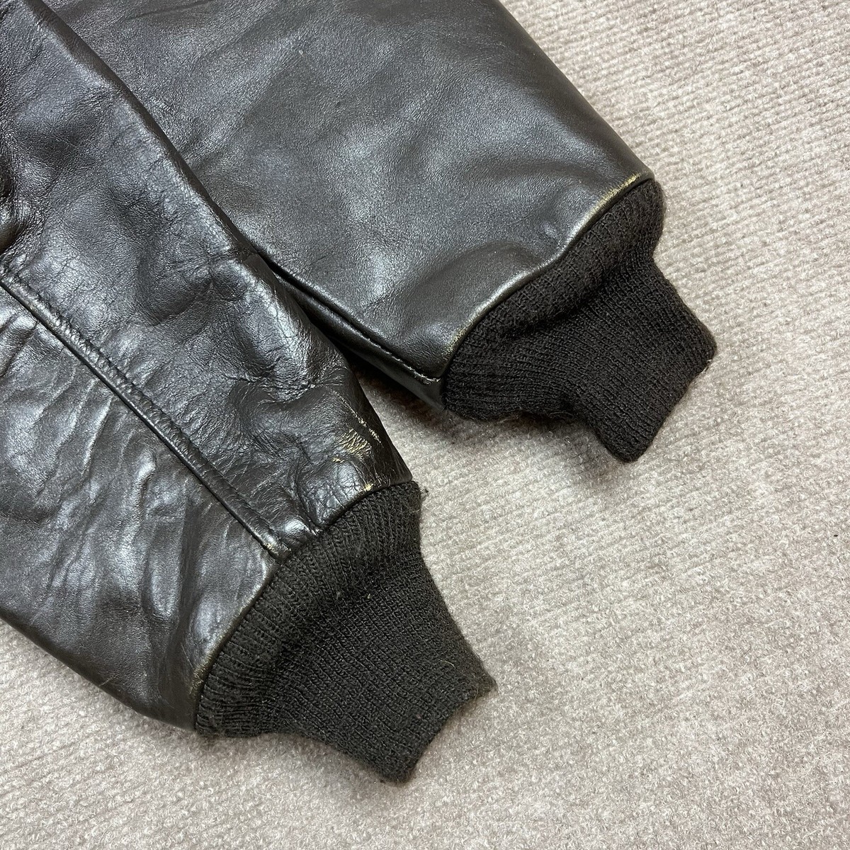 Vintage 70s Schott G-1 Bomber Flight Jacket Brown Leather