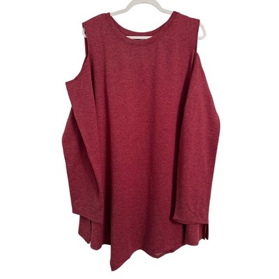 Ahh Dreams NWOT Cold Shoulder Cozy Lounge Asymmetric Tunic Sweatshirt Women's 3X
