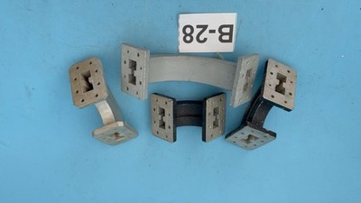 Waveguide Double Ridge Bends & Adapters   Microwave RF WR Series   Lot of 4