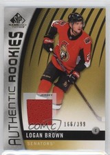 2017-18 SP Game Used Authentic Rookies Gold Jersey 166/399 Logan Brown #181 1r5