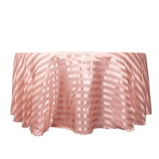 120" Stripes Satin Round Tablecloth Wedding Party Table Linens Event Decorations