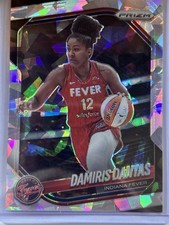 2025 Panini Prizm WNBA Damiris Dantas Indiana Fever Cracked Ice #42 SP