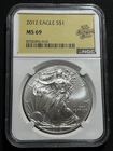 2012 $1 American Silver Eagle NGC MS69