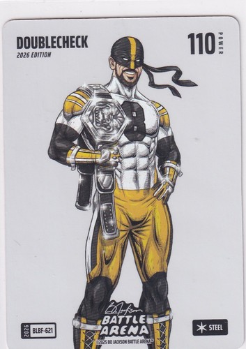 2025 Bo Jackson Battle Arena Doublecheck White Steel BLBF 621 PWE