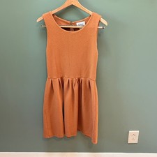 Anthropologie x Ganni Noon & Night  Ponte Dress Orange Womens Medium