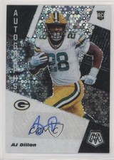 2020 Panini Mosaic Auto No Huddle AJ Dillon #ANH-AJD Auto 7m3