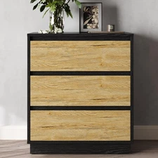 Large Nightstand for Bedroom, Tall End Table with 3 Drawers, Large Bedside Table