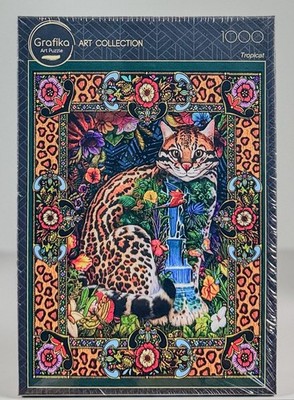 Grafika  Tropicat  Lewis T. Johnson 1000 Pc Puzzle | Import | Tropical Cat Art