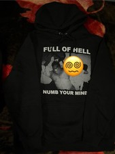 Full of Hell 'Numb Your Mind' Hoodie Size XL Chris Farley Grindcore Rare
