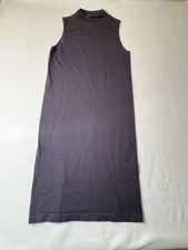 Yummie Black Smoothing Tank Dress Size L Sleeveless Bodycon Mock Neck