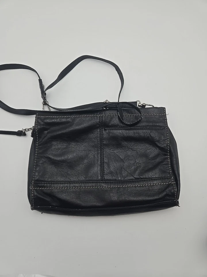 Клатч через плечо SAK Iris кожаный трехсторонний износ черная сумка маленький - Изображение 3 из 4