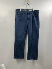 Axel Men's Slim Bootcut Stretch Jeans Dark Blue 38x32 cotton blend pro owend