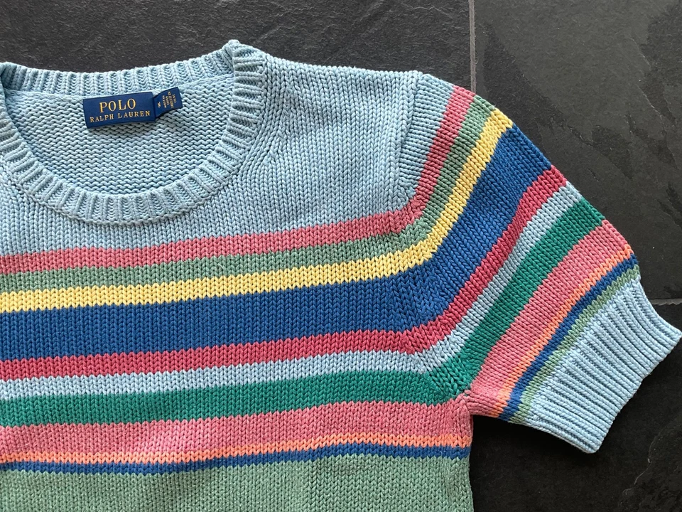 POLO RALPH LAUREN Pulli, hellblau-bunt gestreift, Gr. M - Bild 3 von 4